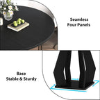 IBF Black Round Dining Table for 4-6, 47 Inch Kitchen Table - Image 7