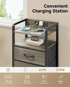 Lazzanto Night Stand Bedside Charger Bedroom - Image 5