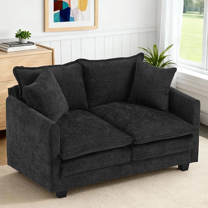 Loveseat Sofa Cloud Sofa Couch 50'', Modern Loveseats 2 Seat Couch 27" Deep Seat by MUDANT