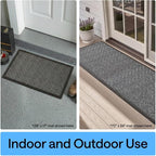 GORILLA GRIP 100% Waterproof All-Season WeatherMAX Doormat, US Designed Natural - Image 9