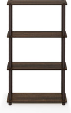 Furinno TURN-N-TUBE Storage Shelves, 4-Tier Toolless Book Shelf, Corner Shelf - Image 10