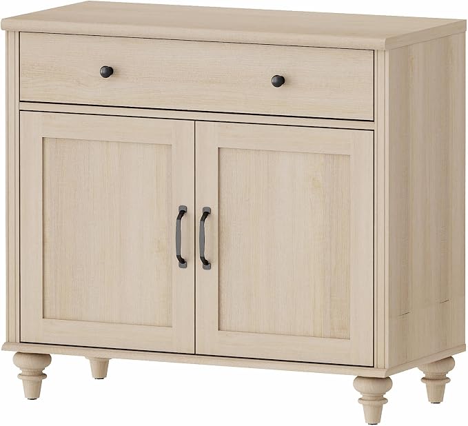 WAMPAT Buffet Cabinet with Doors & Drawer, Large Coffee Bar Table Wood Kitchen - Image 6