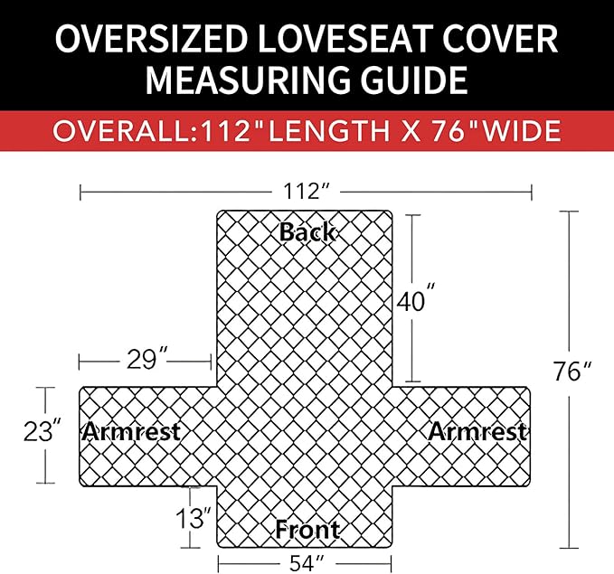 Easy-Going Reversible Couch Cover, 2 Cushion Sofa, Cyan/Ivory | Oversized - Image 6
