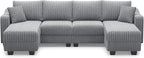Belffin U Shaped Couch with Reversible Chaises Sectional Couches - Image 9
