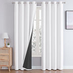 ChrisDowa White 100% Blackout Curtains by ChrisDowa