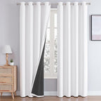 ChrisDowa White 100% Blackout Curtains by ChrisDowa