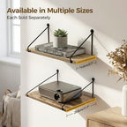 Afuly Floating Wall Shelves Rustic Wall Mounted Hanging Shelf Farmhouse Wall - Image 9