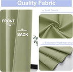 Simplebrand Ava Sage Green Short 24 Inches Blackout Curtain 2 Panels Set - Image 3
