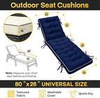2 Pack 80x26 Inch Folding Chaise Lounge Cushion Quick Dry - Image 7
