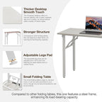 TEMI Small Computer Desk Folding Table - Image 7