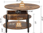 FABATO Round Lift Top Coffee Table - Image 3