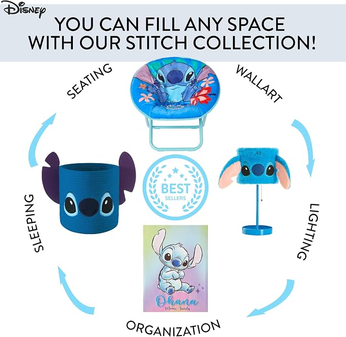 Disney Stitch 19” Frame Folding Toddler Saucer™ Chair - Image 7