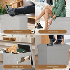 BelugaHelper Folding Storage Ottoman. Foot Rest Stool - Image 4
