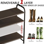 INGIORDAR Shoe Rack 4 Tier Long Storage Organizer Wide Metal Shoe Shelf - Image 5