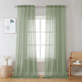 Living Room Sheer Curtains 120" Length 2 Panels Set by OVZME