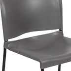 Flash Furniture HERCULES Series 880 lb. Capacity Gray Full Back Contoured Stack - Image 12