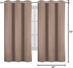 Cappuccino Blackout Curtains 42 x 63 Inch Length/Set of 2 Curtain - Image 8