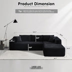 ovios 104" Cloud Boneless Couch - Image 2