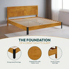 Bme Trapeze King Bed Frame – Modern Solid Wood Bed - Image 3