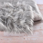 ORINOVA Gray Furry 5x7 Area Rugs - Image 6