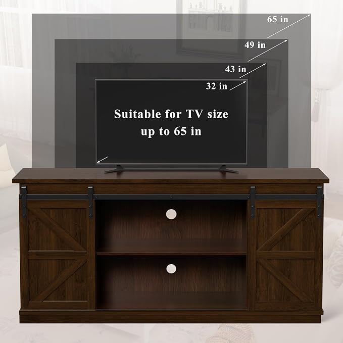 YESHOMY TV Stand for Televisions up to 65 Inches, - Image 4