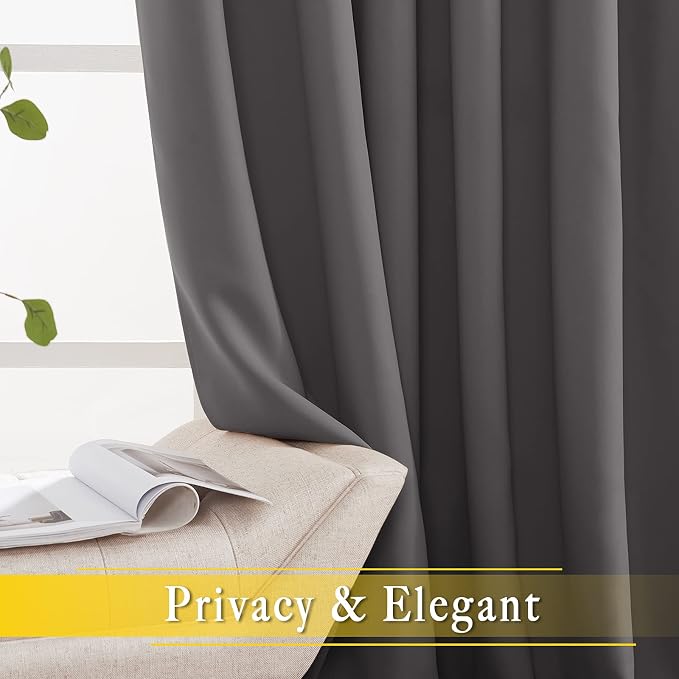 NICETOWN Sliding Glass Door Curtain Drape, Grommet Thermal Insulated Blackout - Image 6