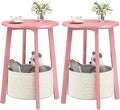 sthmec Small Round Side End Table Set of 2 by Unknown