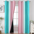 Pink and Teal Ombre Blackout Curtains by ESTELARTEXTILER