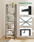 Hzuaneri Ladder Shelf, Bookshelf Bookcase, Freestanding Corner Storage Shelve - Image 3