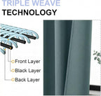 Simplebrand Ava Dark Green Short Blackout Curtains - Image 5