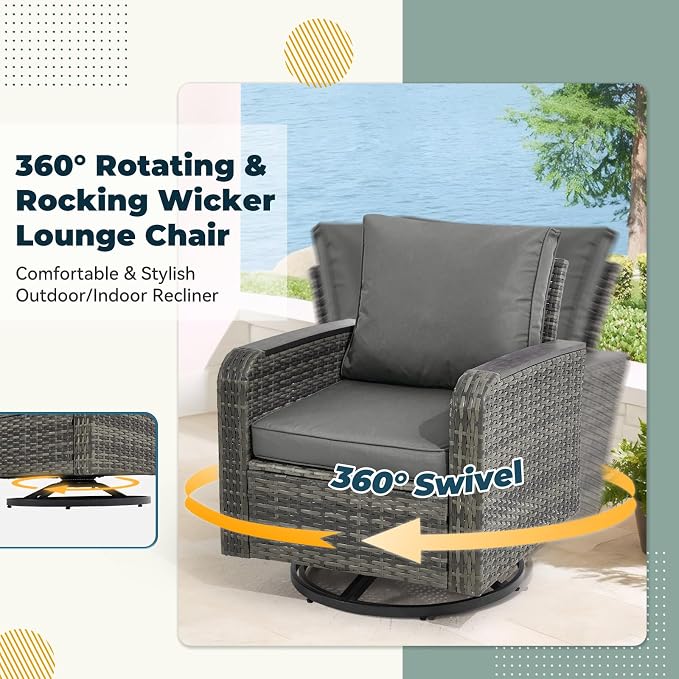 6 Pieces Patio Furniture Sets - Image 3