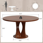 Einhomn 47.2-inch Round Dining Table, Kitchen Table - Image 2