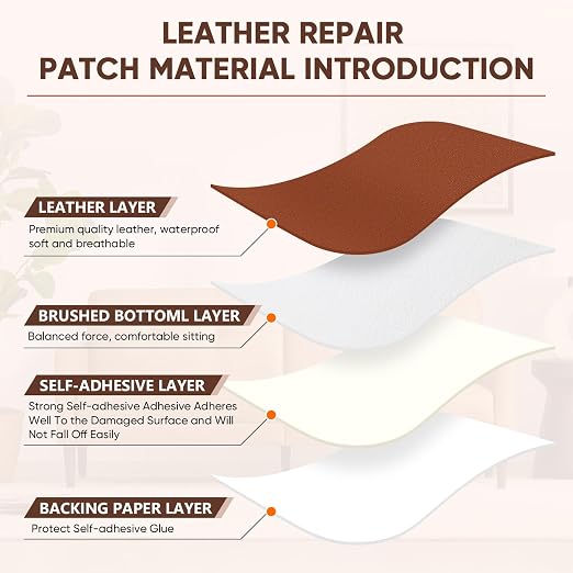 Leather Repair Tape, 16 x 30 Inches Self Adhesive Leather Repair Patch，Leather - Image 5