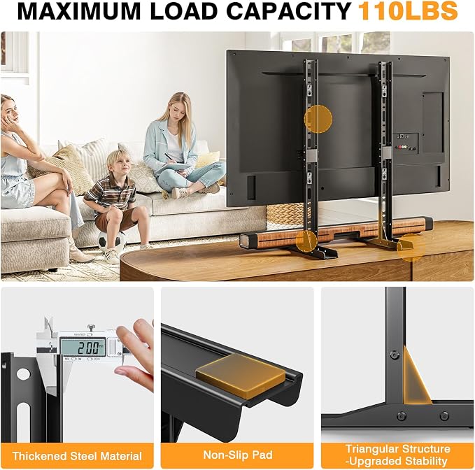 TAVR Universal Table Top TV Stand Mount, TV Legs - Image 2