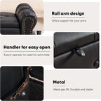 Storage Bench for Bedroom, Faux Leather 51" End of Bed Bench, Queen Size Bench - Image 7