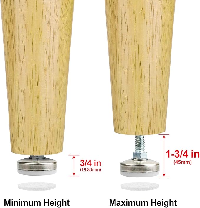 Heavy Duty Furniture Levelers Adjustable Furniture Legs Levelers, Leveling Feet - Image 4