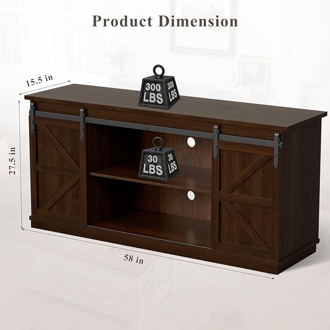 YESHOMY TV Stand for Televisions up to 65 Inches, - Image 8