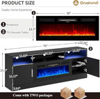 oneinmil 70" Fireplace TV Stand - Image 5