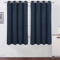 Navy Blackout Curtains 66 x 63 Inch Length/Set of 2 Curtain Panels/Thermal by Lemomo