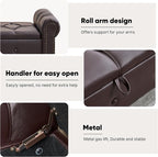 Storage Bench for Bedroom, Faux Leather King Size Bench - Image 7