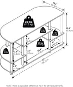 Furinno Jaya TV Stand, 4-Tier Toolless Assembly Corner Entertainment Center - Image 3