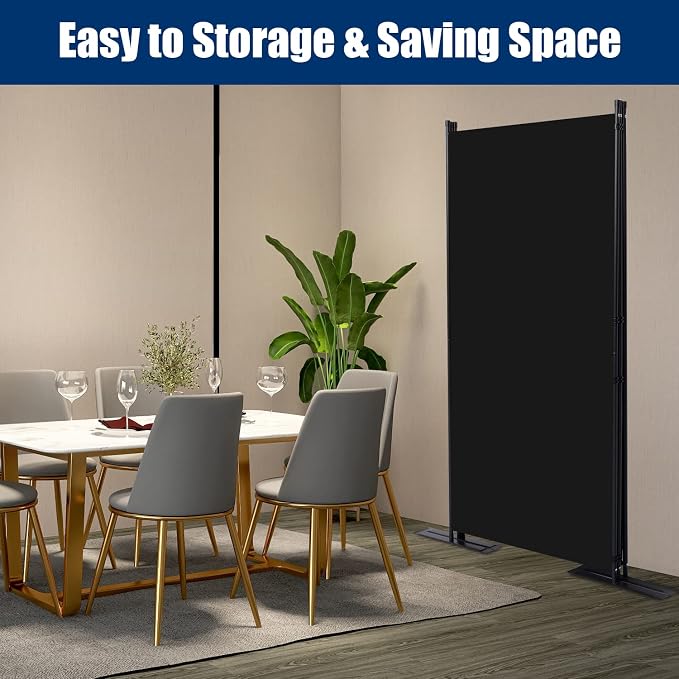 Room Divider 6FT Portable Room Dividers and Folding Privacy Screens, 3 Panel - Image 5