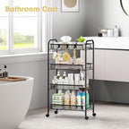 TOOLF 4-Tier Rolling Cart, Metal Utility Cart - Image 8