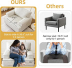 Oversized Living Room Chairs Set of 2, Comfy Accent Chair - Image 6