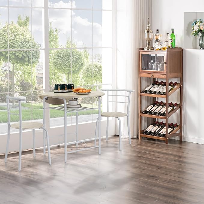 VINGLI 31.5" Drop Leaf Dining Table Set - Image 3