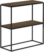 Furinno Moretti Modern Wide Stackable Metal Shelf, Columbia Walnut - Image 5