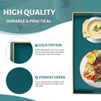 MAONAME Teal Serving Tray with Handles, Modern Decorative Tray - Image 3