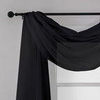 Chyhomenyc Extra Long Black Sheer Curtains 144 inch 2 Panels, Translucent - Image 2