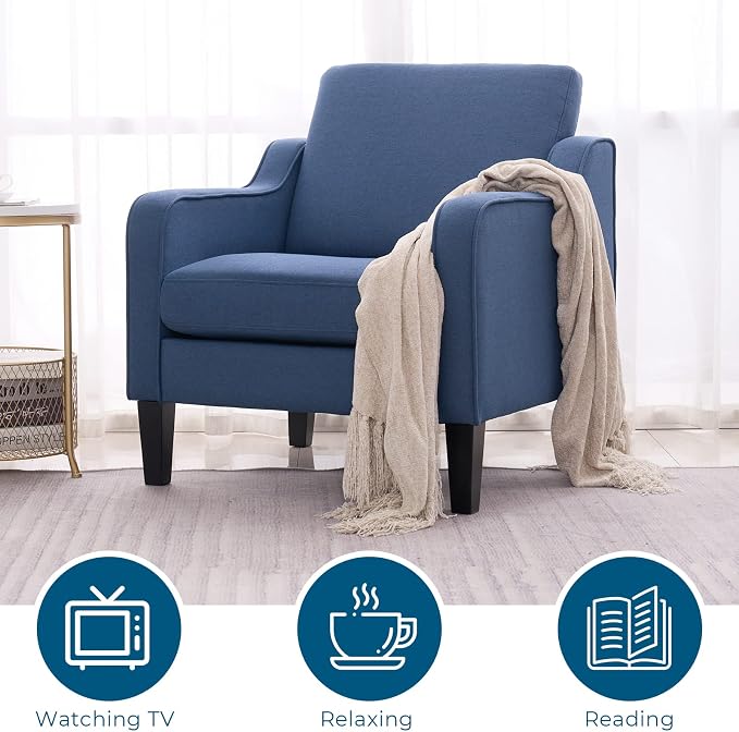 VINGLI Mid century Modern Accent Chair, Waiting Room - Image 4