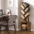 RALGEND Tree Bookshelf, 6 Tier Bookcase - Image 4